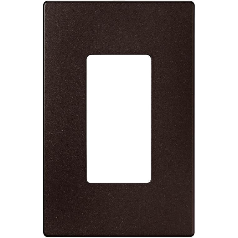 Oil Rubbed Bronze 1-Gang Decorator Screwless Wall Plate