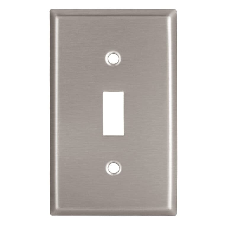 Plaque pour un interrupteur à bascule, acier inoxydable