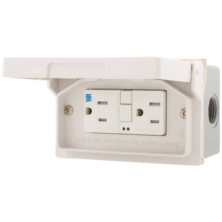 正規激安 Weatherproof Horizontal White EATON GFCI Kit Receptacle トップス