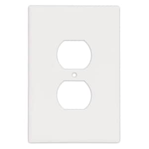 Eaton Jumbo White Plastic 1 Gang Duplex Receptacle Plate Home Hardware