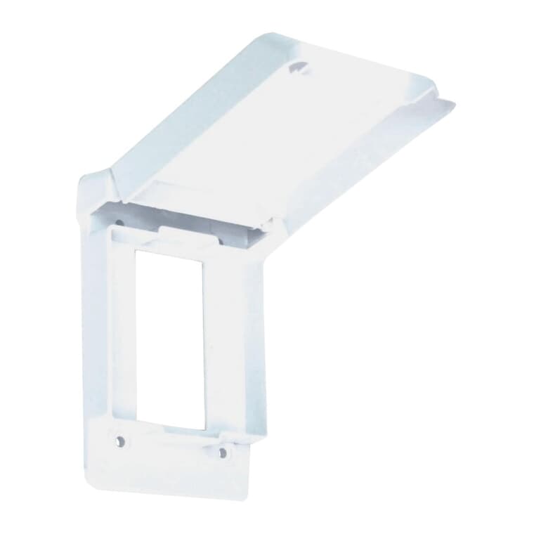 White Vertical Weatherproof GFI Receptacle Cover