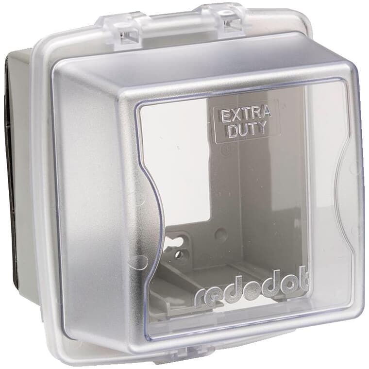 2 Gang Large While-In-Use Extra Duty Weatherproof Clear Receptacle Cover