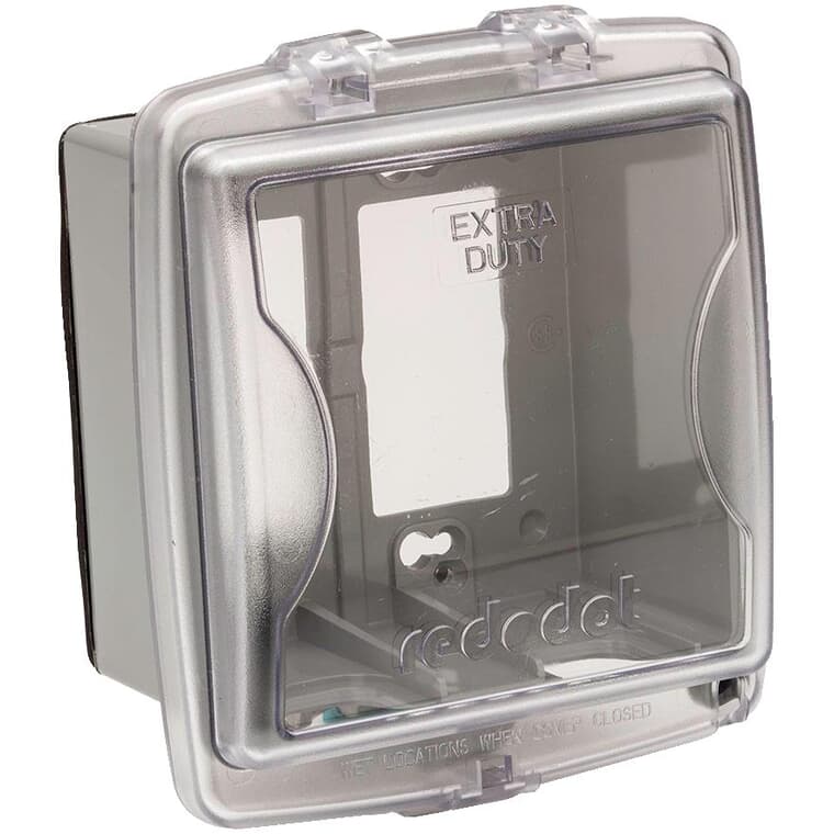 2 Gang Medium While-In-Use Extra Duty Weatherproof Clear Receptacle Cover