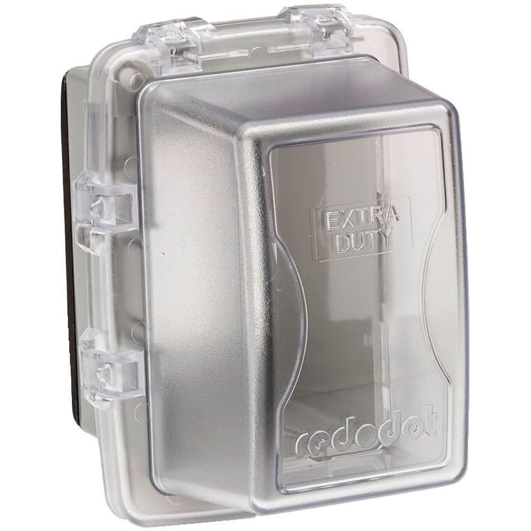 1 Gang Large While-In-Use Weatherproof Extra Duty Clear Receptacle Cover