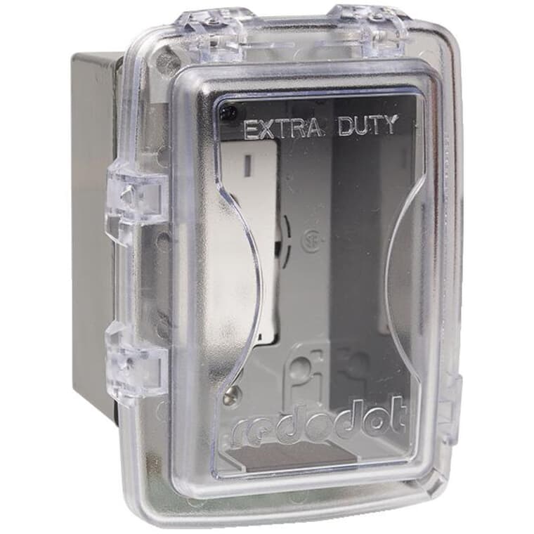 Couvercle étanche moyen Extra Duty en service pour 1 boîte de sortie, transparent