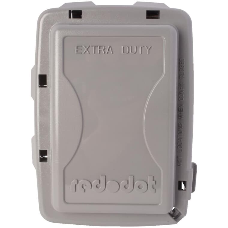 1 Gang Medium While-In-Use Weatherproof  Extra Duty Grey Receptacle Cover