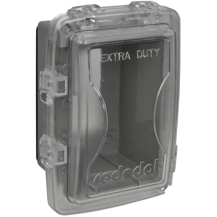 1 Gang Shallow While-In-Use Weatherproof  Extra Duty Clear Receptacle Cover