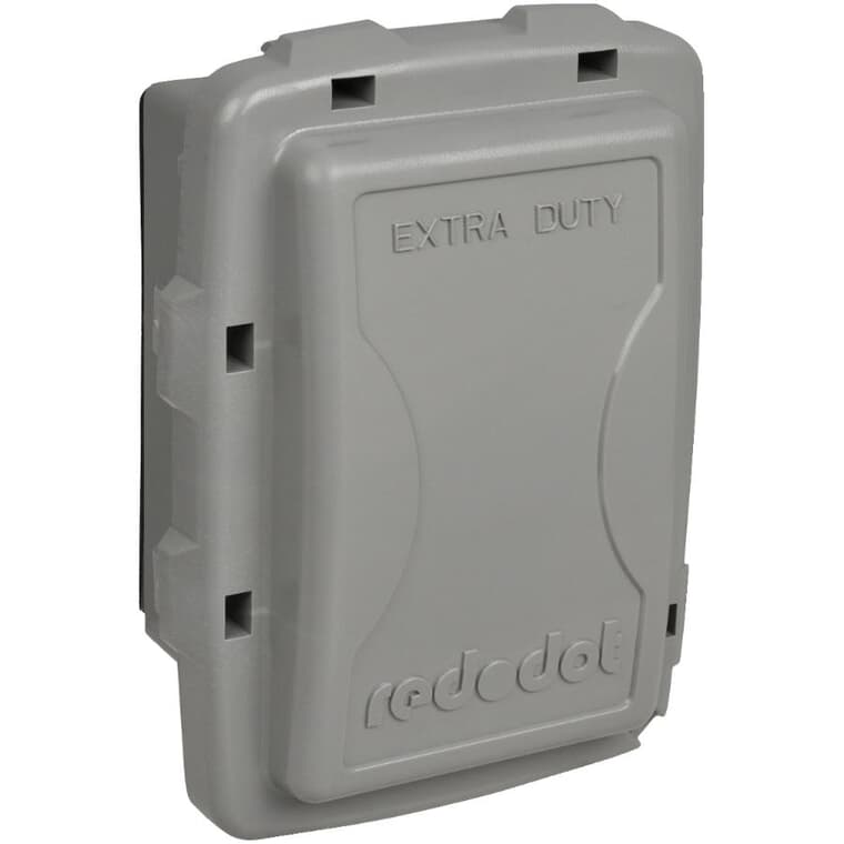 1 Gang Shallow While-In-Use Weatherproof  Extra Duty Grey Receptacle Cover