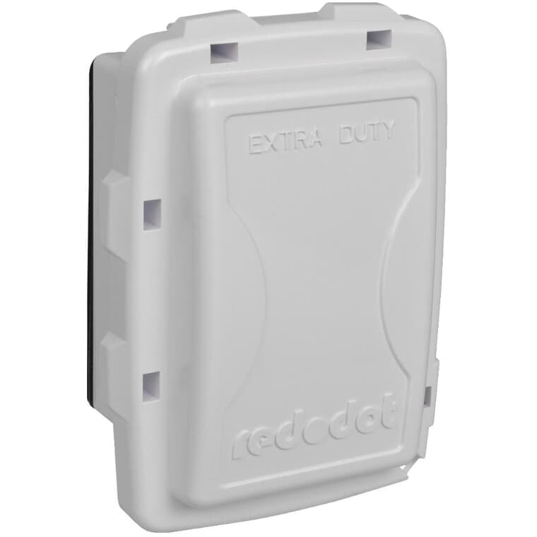 1 Gang Shallow While-In-Use Weatherproof  Extra Duty White Receptacle Cover