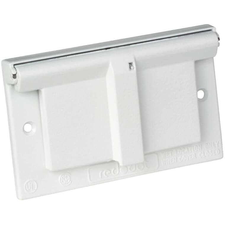 1 Gang Weatherproof GFCI White Receptacle Cover