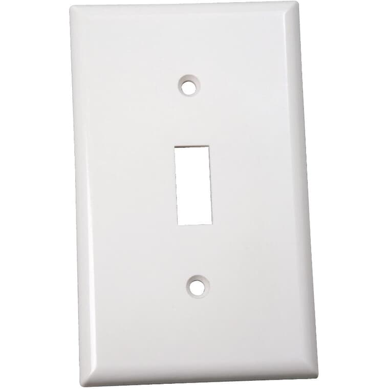 10 Pack White Plastic 1-Toggle Switch Plates