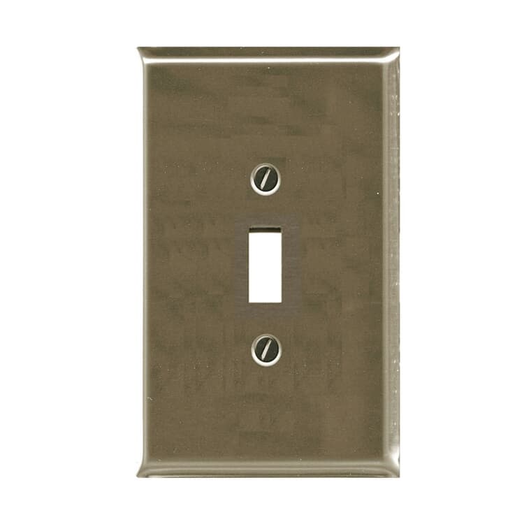 1 Toggle Brushed Nickel Switch Plate