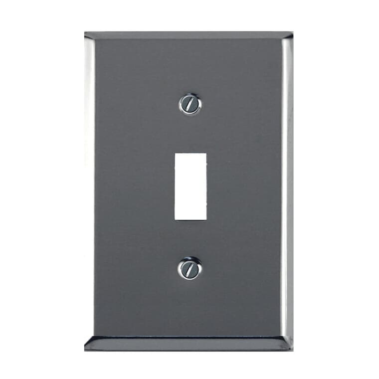 Deluxe Chrome 1 Toggle Switch Plate