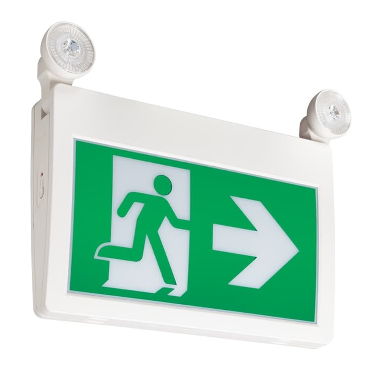 LED Pictogram Exit Sign with 2 Emergency Lights