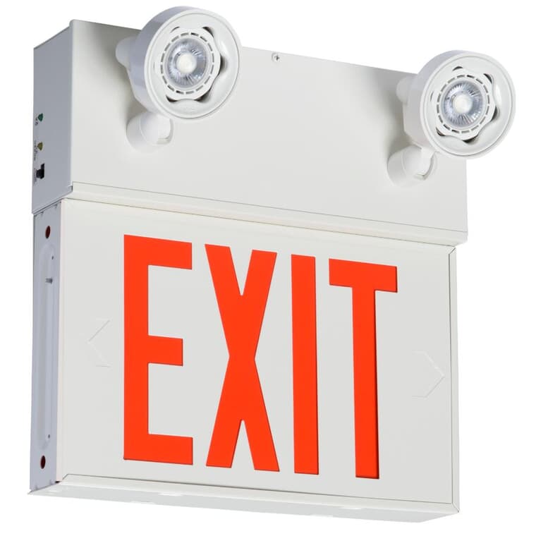 2 Light LED Security Light with English Exit Sign