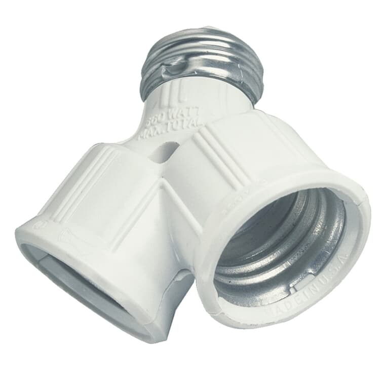 White Twin Light Socket