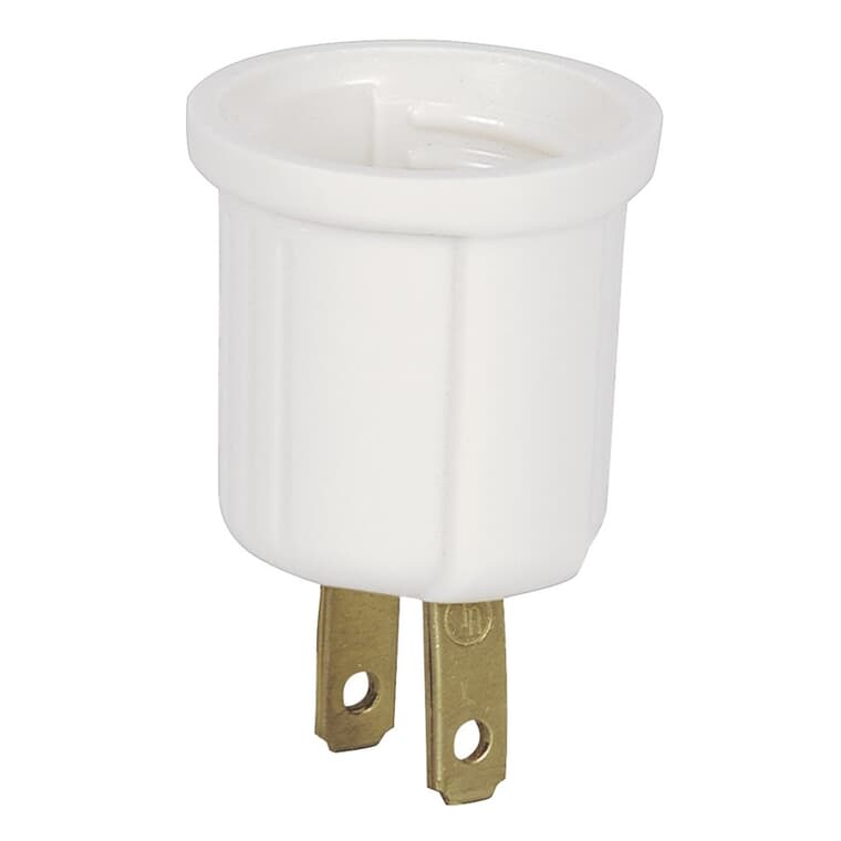 White Plug-In Light Socket