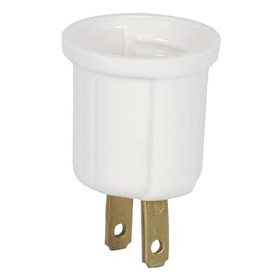 Eaton White Plug In Light Socket Home Hardware Eaton White Plug In Light Socket Home, Are Light Socket Plug Adapters Safe