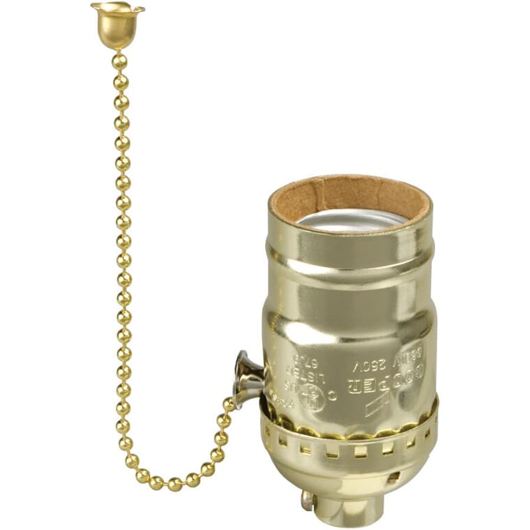 Brass Pull Chain Light Socket
