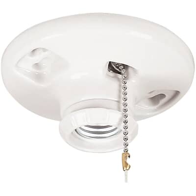 Eaton Porcelain Pull Chain Ceiling, Ceiling Lamp Holder With Pull Chain