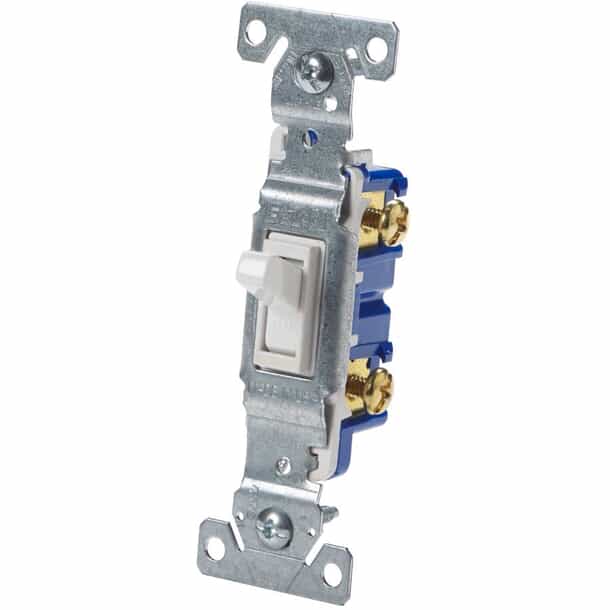 EATON Single Pole White Quiet Toggle Light Switch Home Hardware