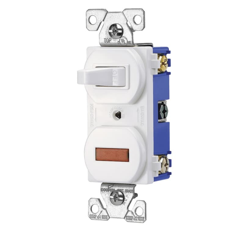 White Light Switch with Pilot Light