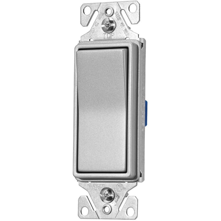 3 Way Decorator Silver Granite Light Switch