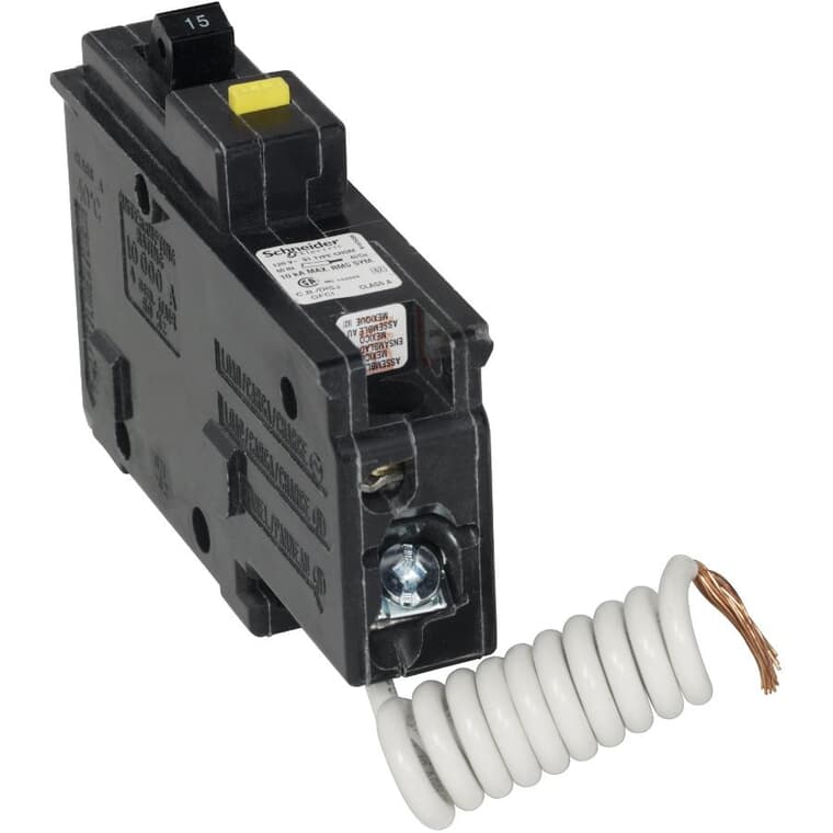 15 Amp Single Pole GFI Plug-On Circuit Breaker