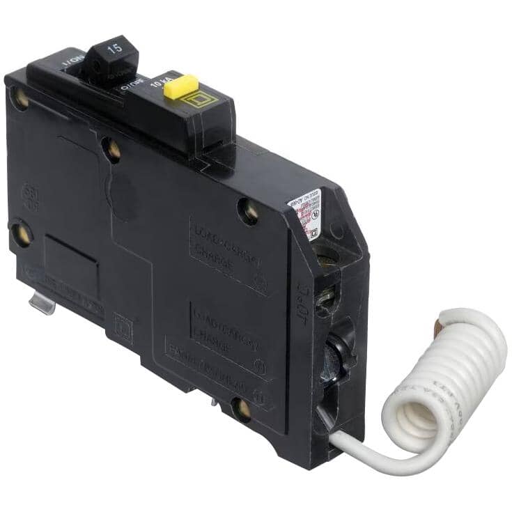 SQUARE D 15 Amp Single Pole GFI Circuit Breaker | Home Hardware