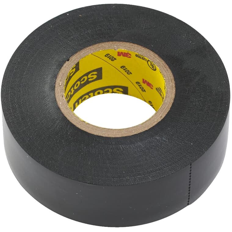 PVC Electrical Tape - Black, 7 mil x 3/4" x 37.5'