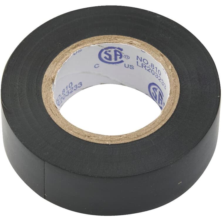 PVC Electrical Tape - Black, 7 mil x 3/4" x 33'