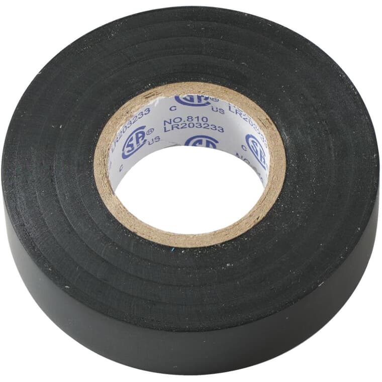 PVC Electrical Tape - Black, 7 mil x 3/4" x 60'