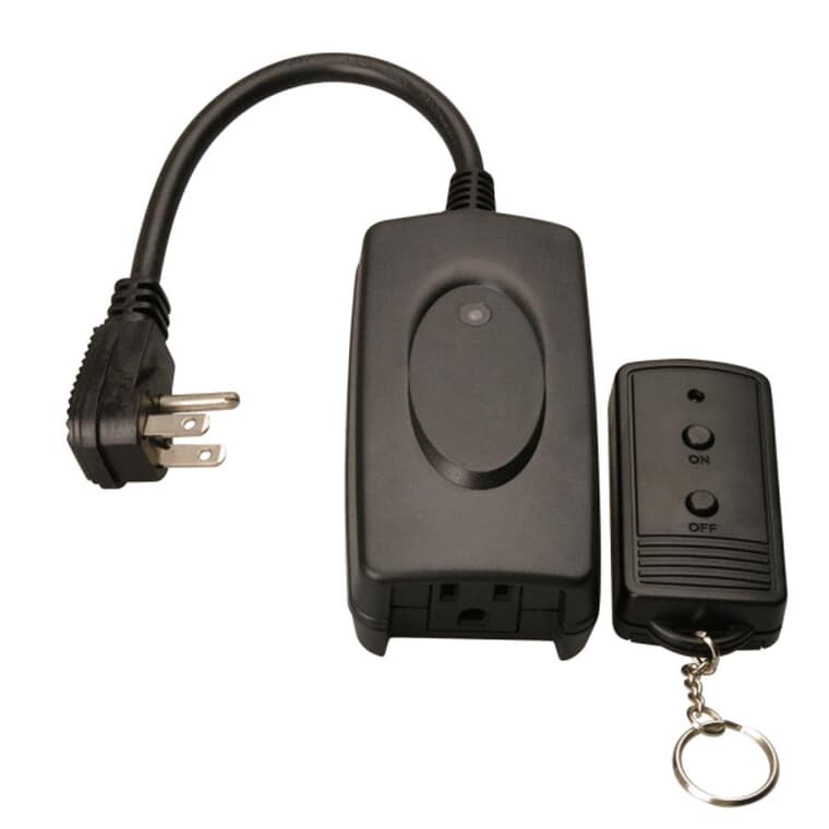 Outdoor Wireless Remote Control Outlet - for Lights & Decorations, 1 Plug