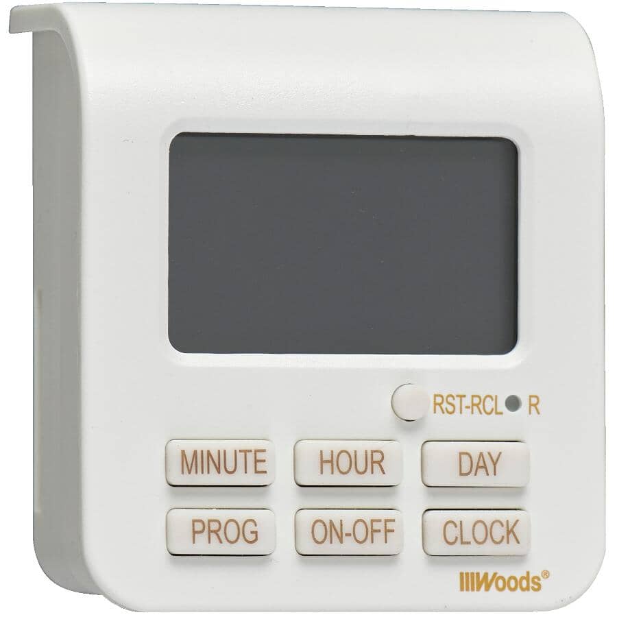 WOODS:7-Day Digital Timer - 1 Outlet & 2 Conductors