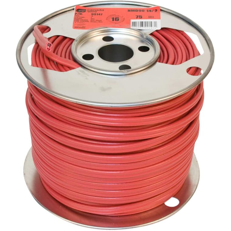 75M Black/Red 14/2 NMD-90 Copper Wire