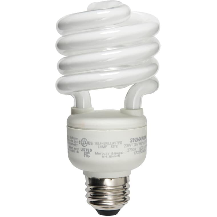 23W Medium Base Soft White Mini Twister CFL Bulbs - 4 Pack