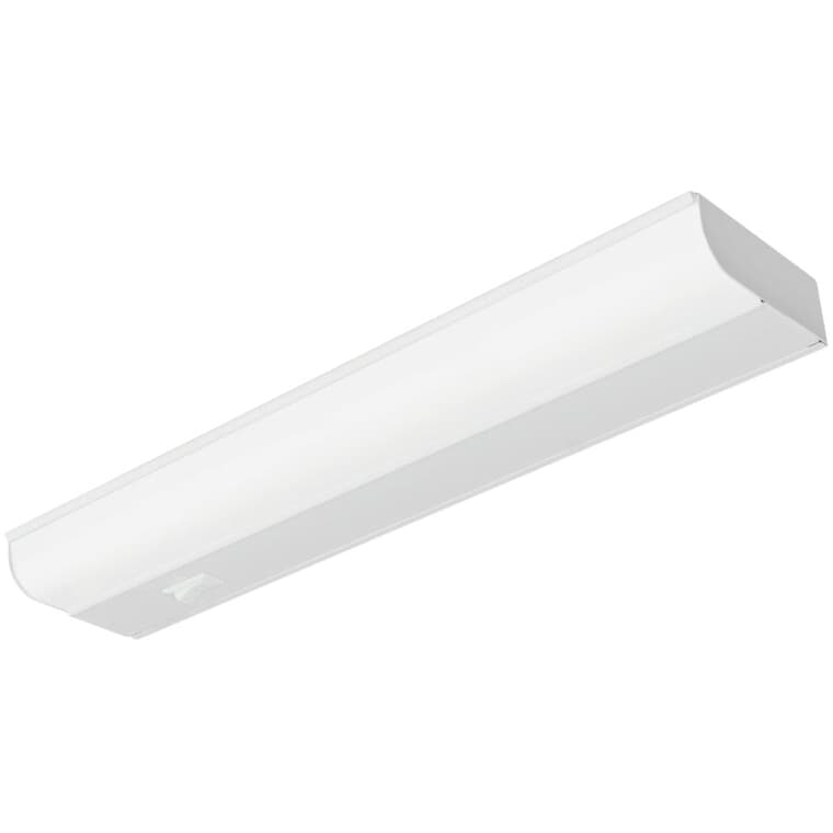 Fluorescent Under Cabinet Light Fixture - White Metal, 18"