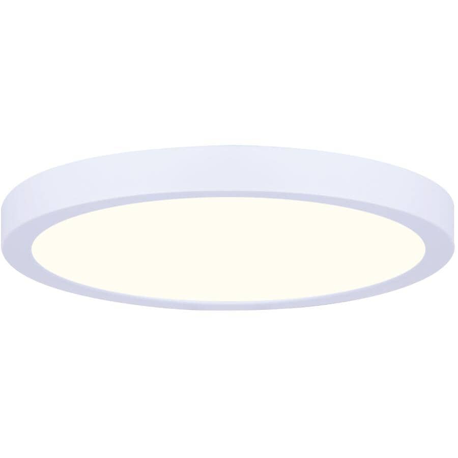 CANARM:LED Disk Flush Mount Light Fixture - White, 11"