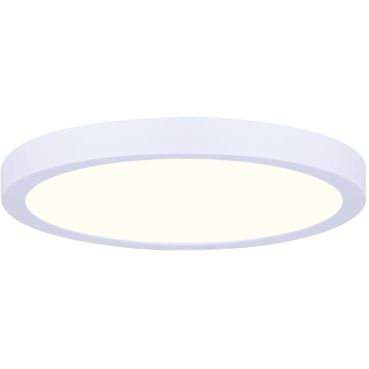 LED Disk Flush Mount Light Fixture - White, 11"