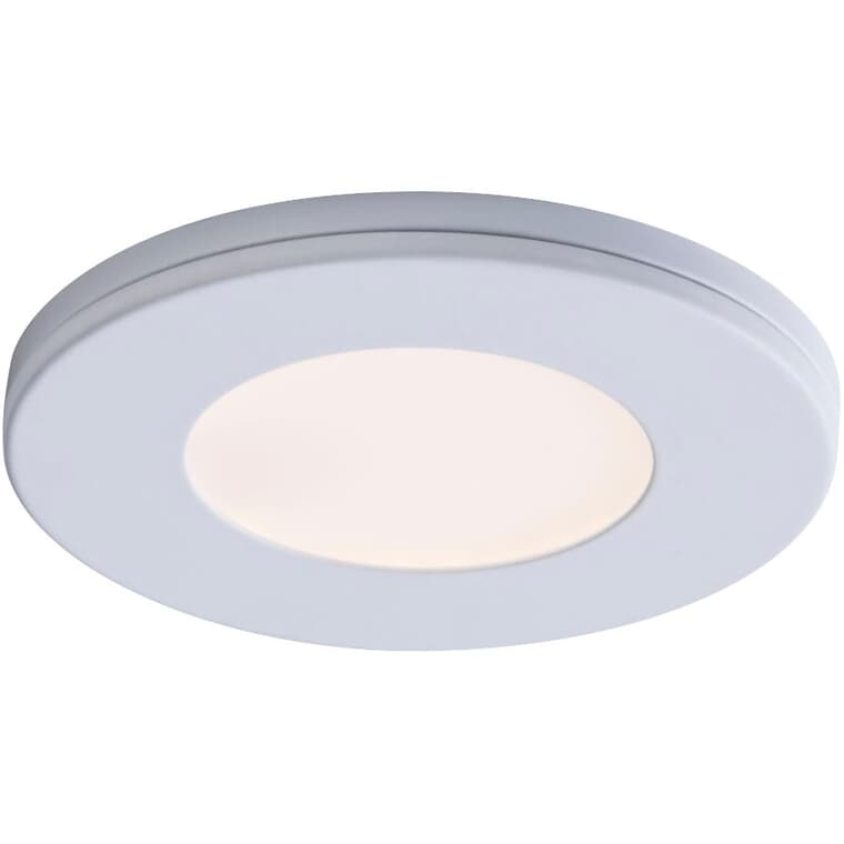 Slim LED Puck Light Fixture - White
