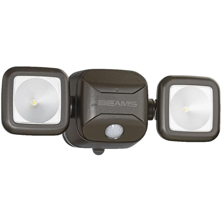 Battery Operated 2 LED High Performance Motion Detector Security Light - Black