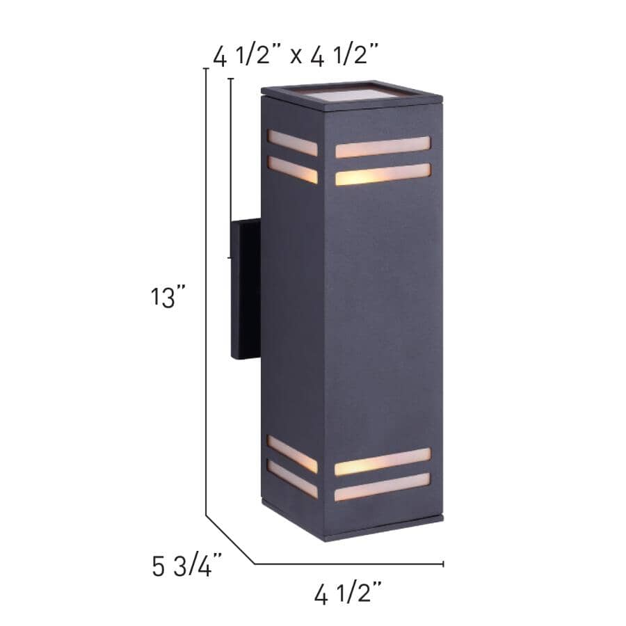CANARM Tay Outdoor Rectangular Upward & Downward Light Fixture | Home ...