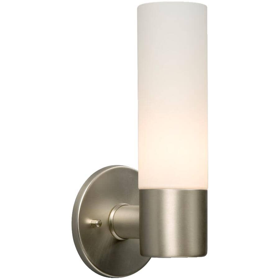GALAXY:Hadley Wall Sconce - Brushed Nickel with Frosted Glass