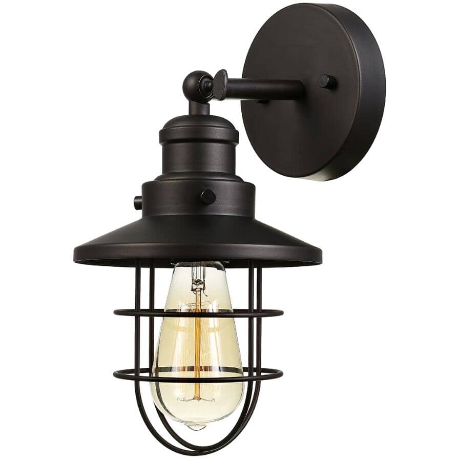 GLOBE ELECTRIC:Beaufort Wall Sconce - Oil Rubbed Bronze with Removable Cage