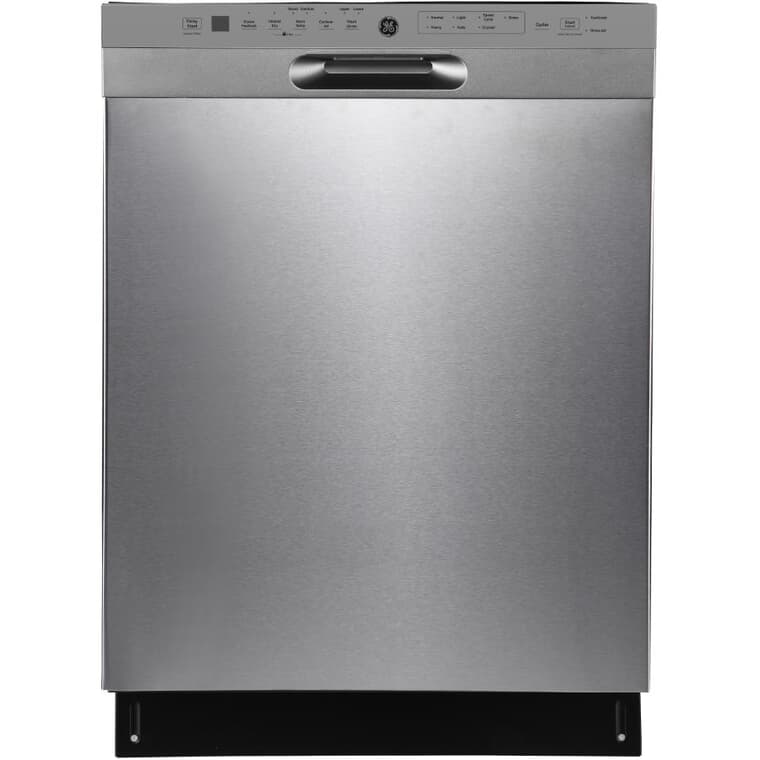 Lave-vaisselle encastrable de 24 po avec grande cuve et commandes sur le dessus, acier inoxydable (GBF655SSPSS)