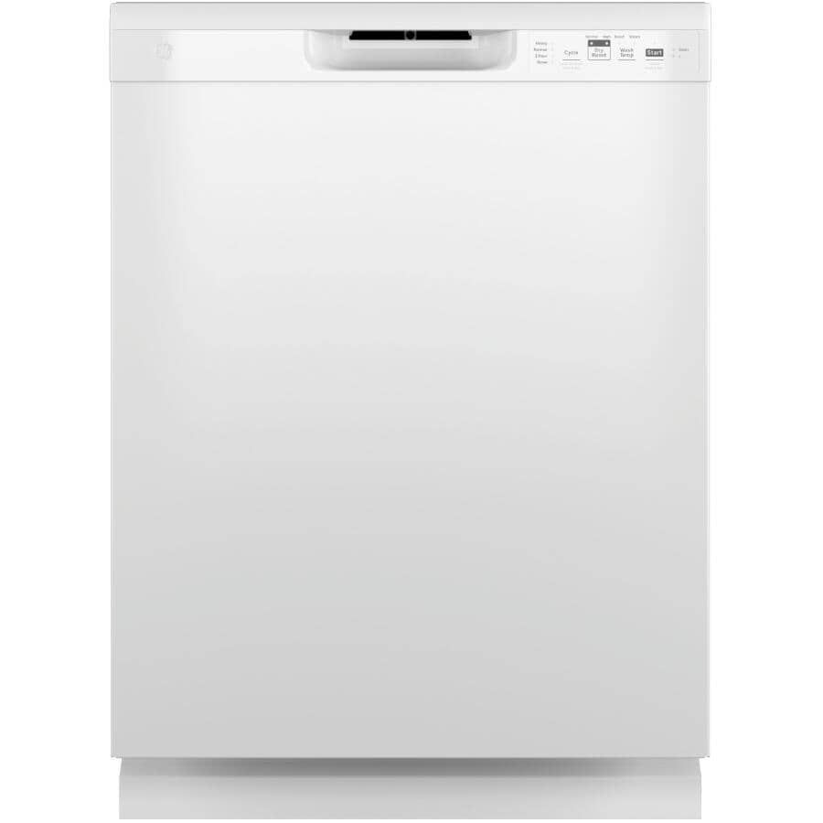 GE:24" Built-In Dishwasher (GDF510PGRWW) - Front Control + White