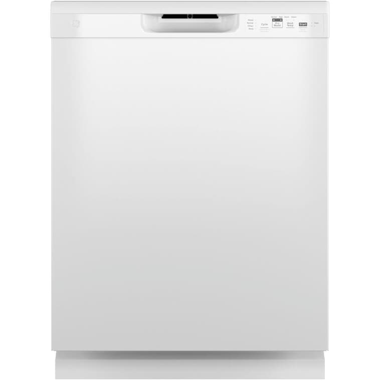 24" Built-In Dishwasher (GDF510PGRWW) - Front Control + White