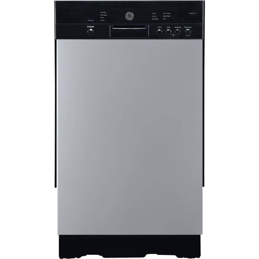 GE:18" Built-In  Tall Tub Dishwasher (GBF180SSMSS) - Front Control + Stainless Steel with Stainless Steel Interior