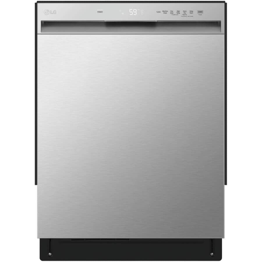 LG:24" Built-In Dishwasher (LDFN3432T) - Front Control + QuadWash + Stainless Steel