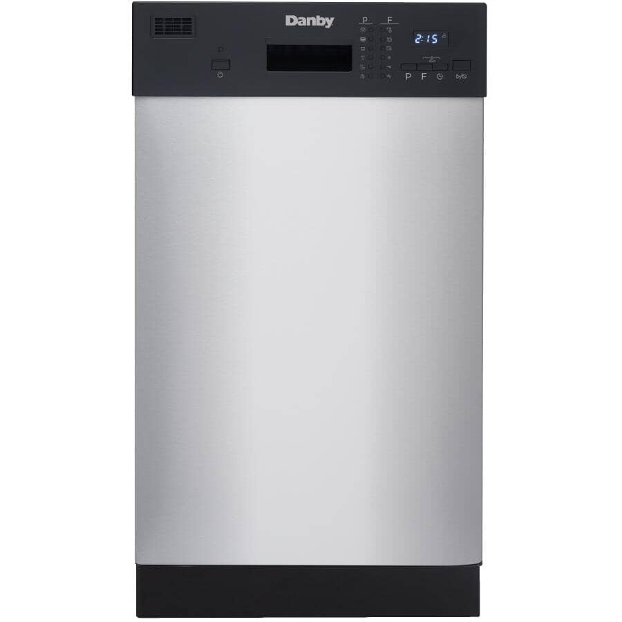 DANBY:Built-In Dishwasher (DDW1804EBSS) - Front Controls, Stainless Steel, 18"